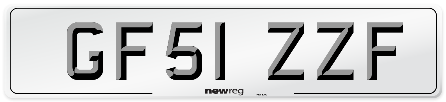 GF51 ZZF Number Plate from New Reg
